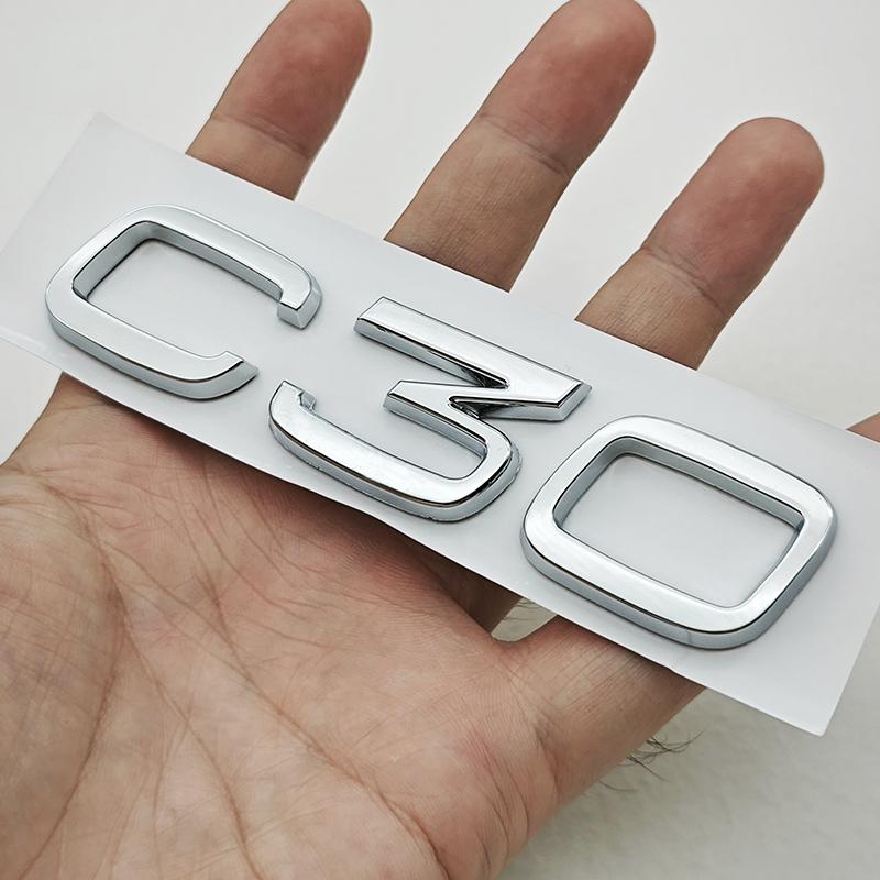 3D ABS Car Styling Badge Logo S30 C30 V30 Rear Trunk Emblem Decals For Volvo S30 V30 C30 Auto Exterior Accessories