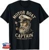 Motorboot Kapitän Lustiges Ponton Bootfahren Motorbootfahren See T-Shirt