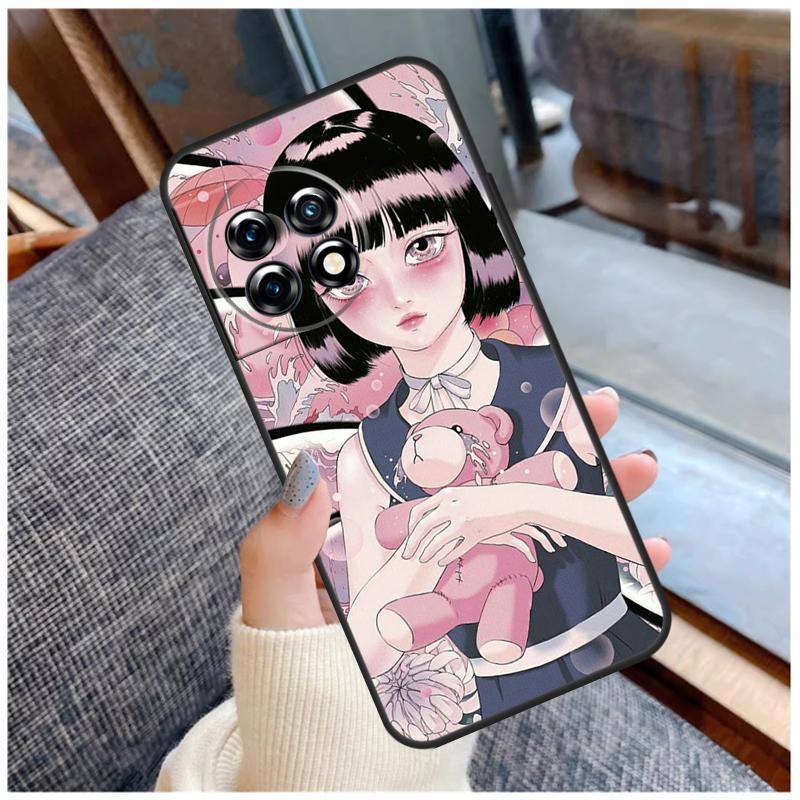 Cartoon Girl Aesthetic Case For OnePlus 15 13 12 11 10 9 Pro 13R 13T 12R 10T 8T Nord CE 5 2 3 4 Lite N20 N30 Coque