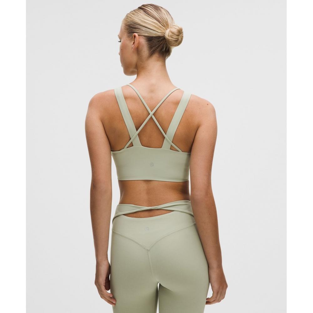 Lululemon Like A ClouD Longline brA  Light Support  D DD Cup Fog Green