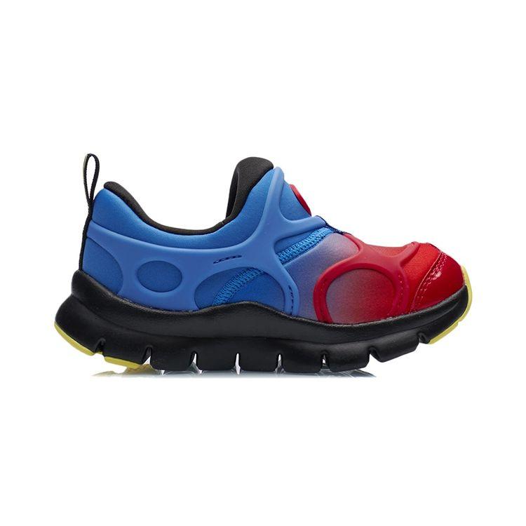 Li Ning Kids Sports Lifestyle Series Slip-On Anti-Kick Shock Absorbing Durable Lightweight Rebound Low-Top Running Shoes Kids Running Shoes YKAP154-47