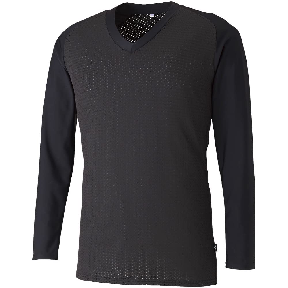 Mizuno Dry Aeroflow Long Sleeve Inner Highly UV Size Size S Shirt, Tennis, Sports, Breathable, Protection, Stretchable, Black, 62JA2050,