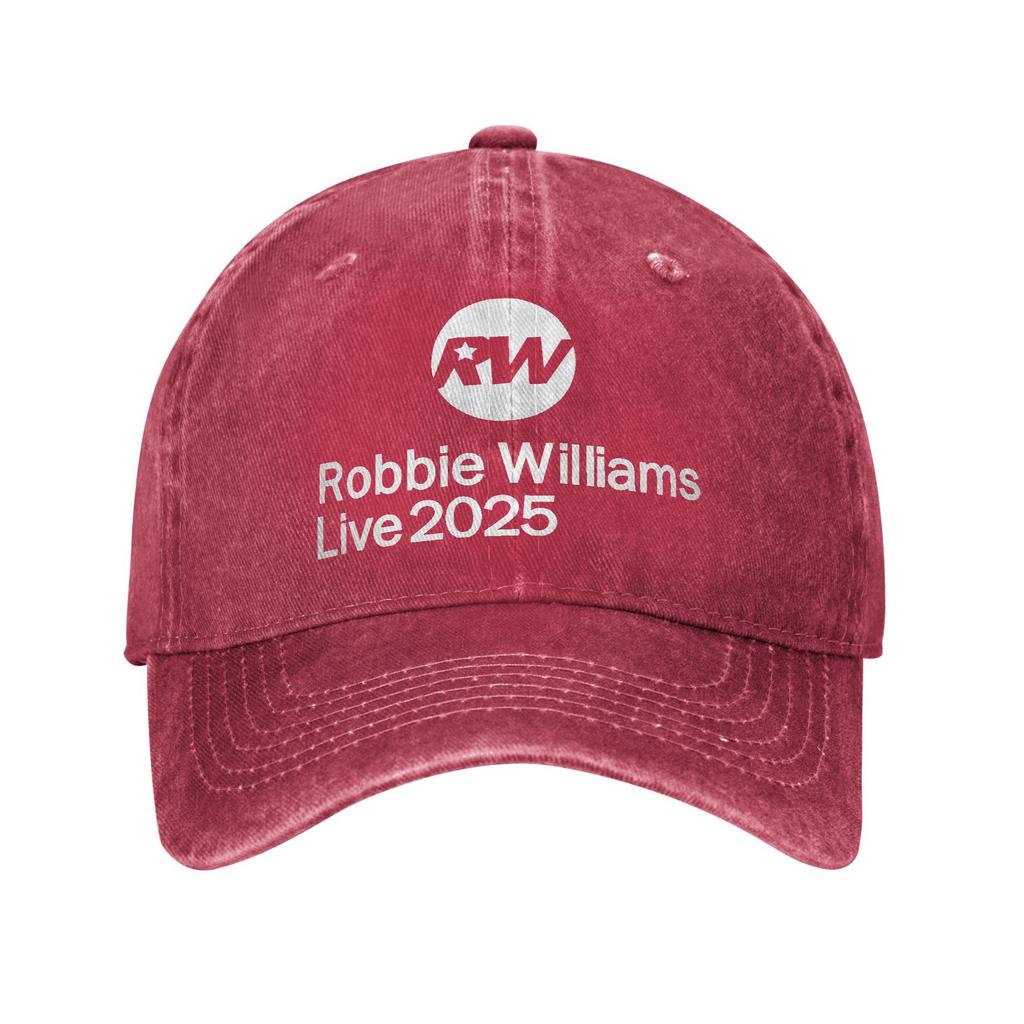 Robbie Williams Live Concert Baseball Men Women Distressed Cotton Sun Cap RW Singer Outdoor Workouts Adjustable Hats
