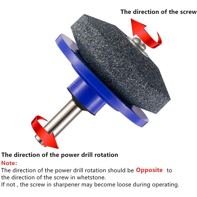 Universal Lawn Mower Blade Sharpener for Drill, Garden Tools Sharpening Stone Grinding Wheel for Rotary Balance,Yard Lawn Edge Sharpener