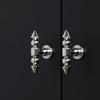 Polished Chrome Beaded Cabinet Pulls Knobs Retro Spear Tip Drawer Handles Vintage Ball Bead Wardrobe Cupboard Door Pull Home