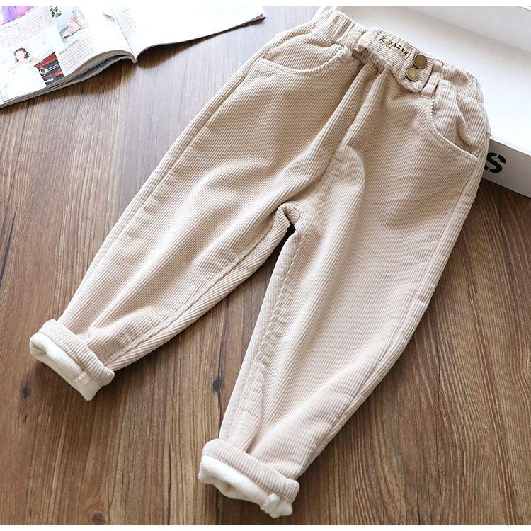 Harem Pants Corduroy Children Outfits Tracksuit Winter Cotton Trousers Kids Outwear Pants Boys Girls Casual Warm Loose Pants