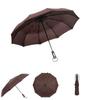 Three-fold automatic umbrella folding umbrella men's retro gentleman umbrella fixed umbrella