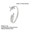 Dreamtimes Greek Roman Laurel Leaf Bracelet for Women Stainless Steel Bracelet Wheat Boho Bangle Party Jewelry Christmas Gift