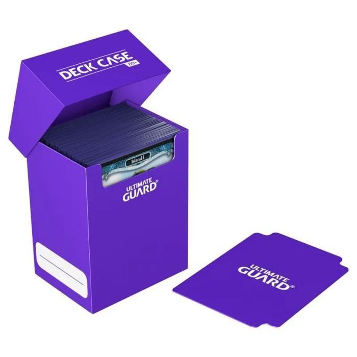 Boîte pour cartes - ultimate guard - deck case box 80+ - violet - protection optimale - matériau résistant