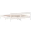 Vidaxl Bed Without Mattress, White, 200X200 Cm, Solid Pine Wood
