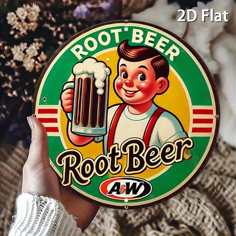 piece of retro root beer aluminum metal sign  rustic wall art for home garage cafe bar metal wall art decoration