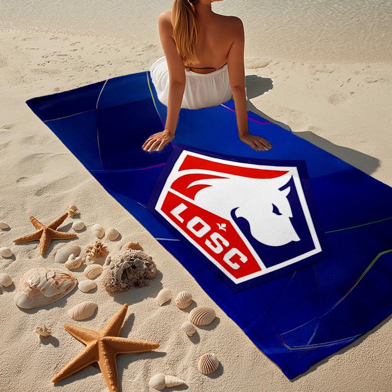 1PC Losc Football Crest Beach Towel - Soft, Absorbent Microfiber, Lightweight, Ideal for The Beach, Parties, Travel, Camping Fan Gifts