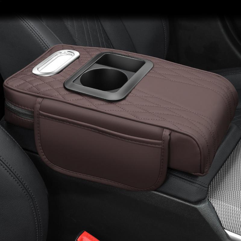 Center Console Pad Center Console Pad Pillow With Storage Pockets Armrest Pillow For Car With Cup Holder And Tissue Holder For