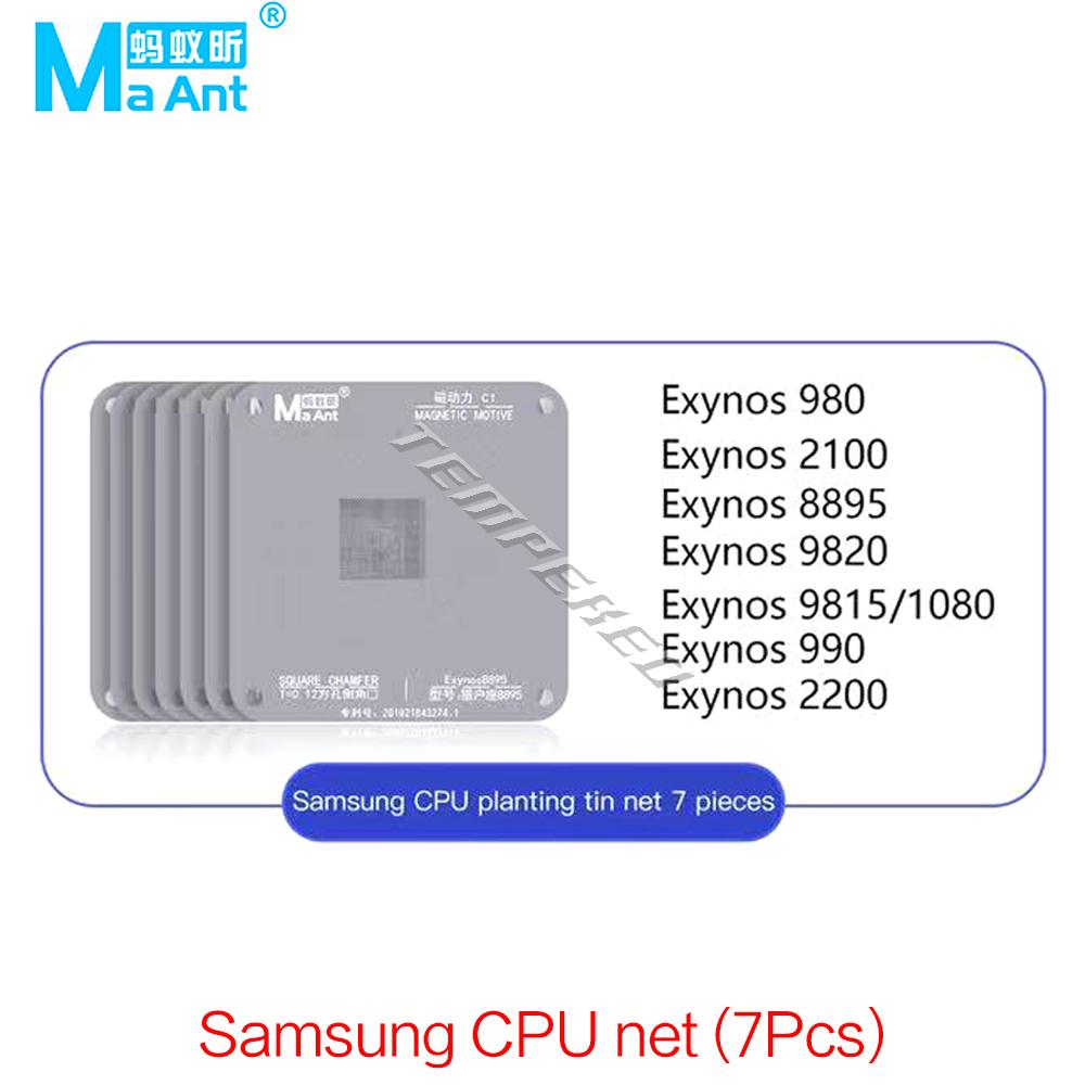 MAant C1 Magnet Tin Planting Platform For iPhone A8-A19 QUALCOMM HS EMMC Motherboard CPU BGA Welding Reballing Stencil Tools Set