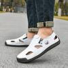 Summer Men's Leather Flat Sandals Luxury Retro Men's Casual Shoes Outdoor Hiking Wading Sandal Shoes for Men Sandalias De Hombre
