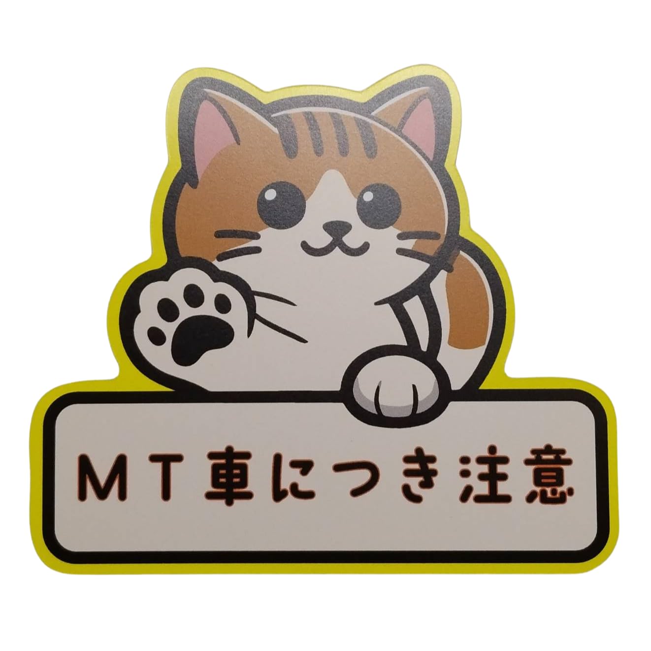 

Magnetic Sticker for Cars, Beginners, MT Cars, Recording, Caution, Magnet MT Cars, Cat Pattern magnet