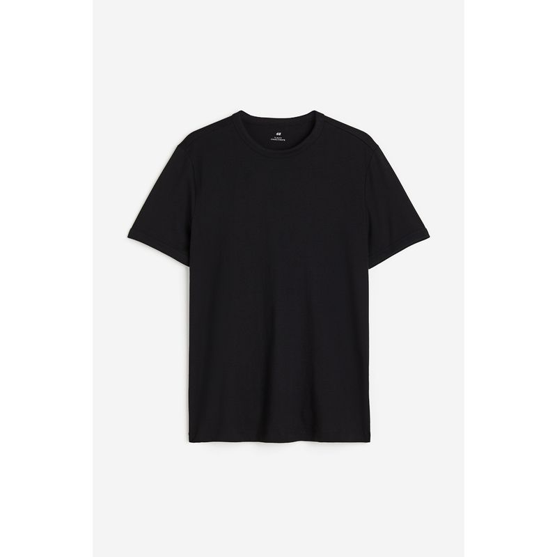 

HM Men s Autumn Fashion Casual Shoulder Cotton T-shirt 1207724 Black 175/100A