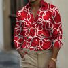Men's Romantic Gift Heart-shaped Shirt Long Sleeve Fashion Casual Summer Spring Fall Turndown Button Up Shirts