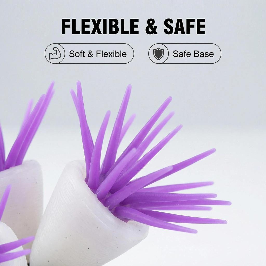 Silicone Soft Simulation 3 Anemones Aquarium Aquascape Ornamentation Non-toxic Does Not Hurt The Fish Fish Tank Decoration