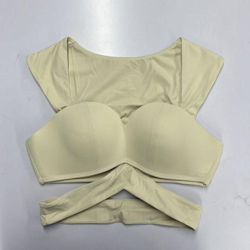 

Wisk Same Sports Beauty Back Top Breast Collection Widened Shoulder Strap Yoga Vest Slim fit Slimming Bra Apricot Tops M