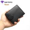 RFID Anti-Magnetic Genuine Leather Men's Wallet - Lychee Pattern, Horizontal Coin Purse, Multi-Card Slot Clutch 8617