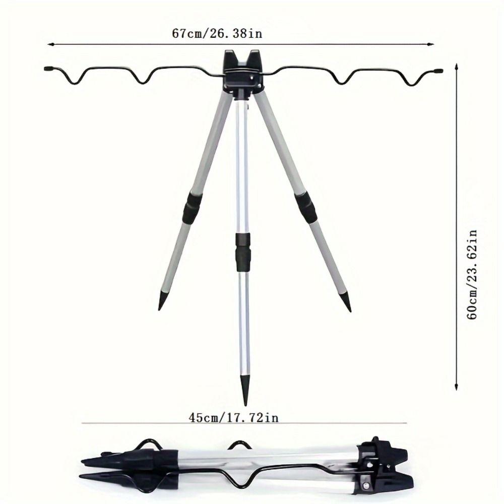 Ruhebasis Meeresrutenhalter Rahmen Teleskopisches Angelstativ Ständer Angelrutenhalter Angelgerät