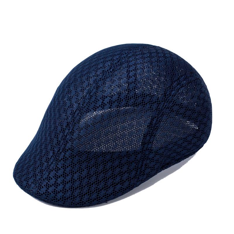 Summer Breathable Mesh Hollow Berets Hat For Men Convenient Spring Summer Beret Quick-drying Cap Retro Sun Newsboy Hats Painter