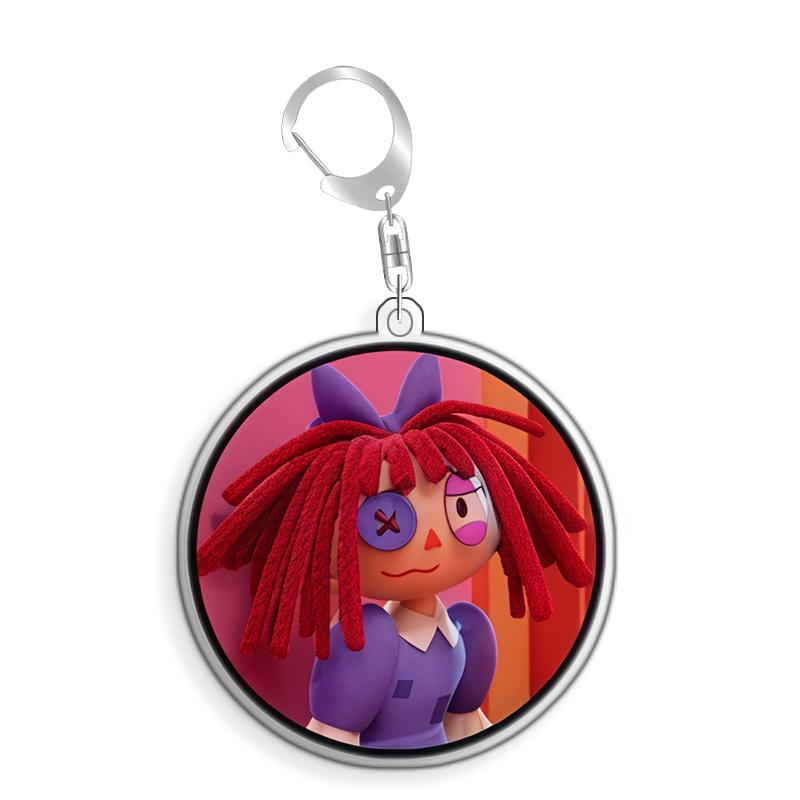 For The Amazing Digital Circus Pomni Zooble Gangle Kinger Ragatha Acrylic Selfmade Cute Cartoon Anime Keychain Pendant Toy Gift