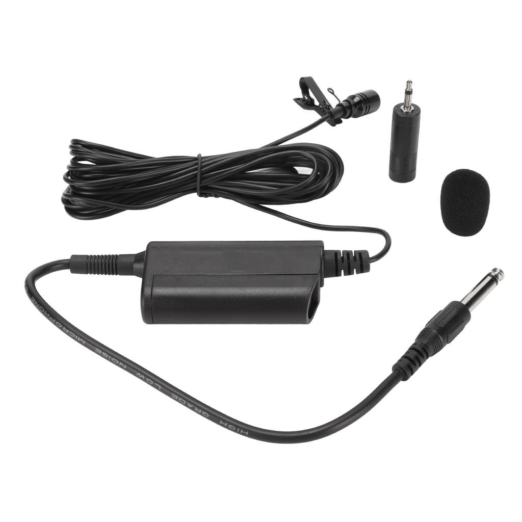 Lavalier Microphone Professional Omnidirectional Clip On Wired Microphone for Guitar Speech Drum