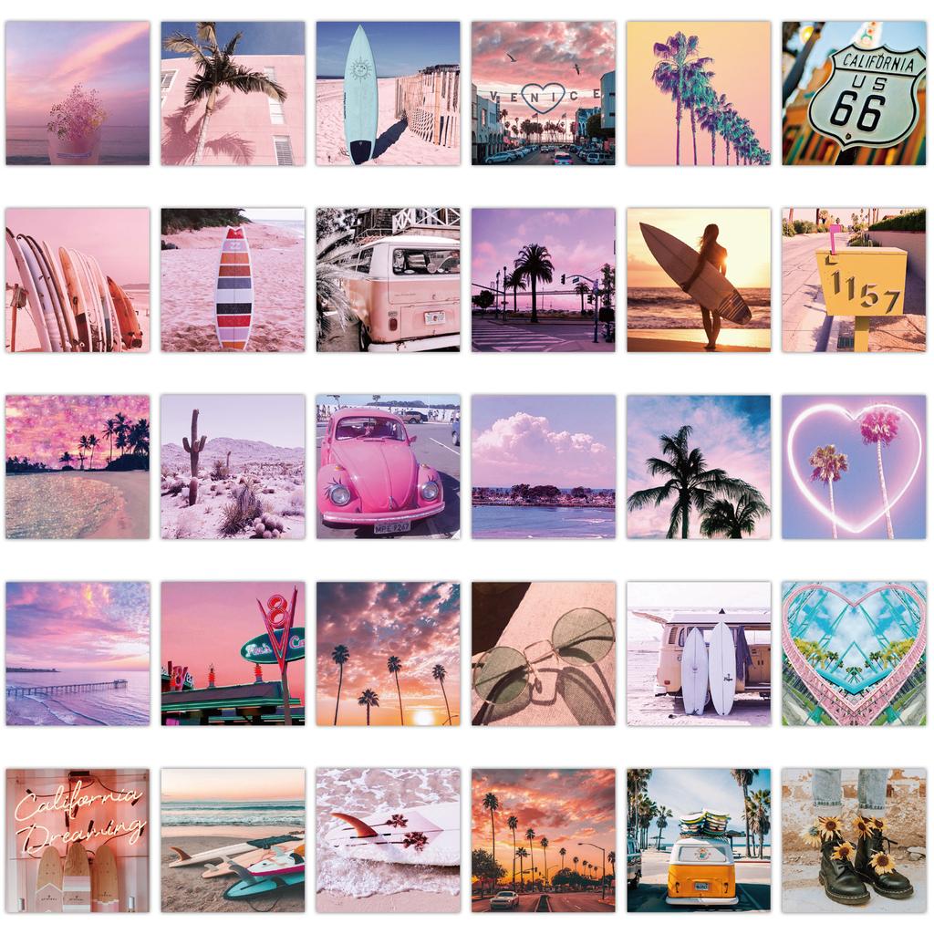 62 California Sunny Landscape Graffiti Stickers Decorative Ipad Suitcase Motorcycle Notebook Diy Waterproof Stickers