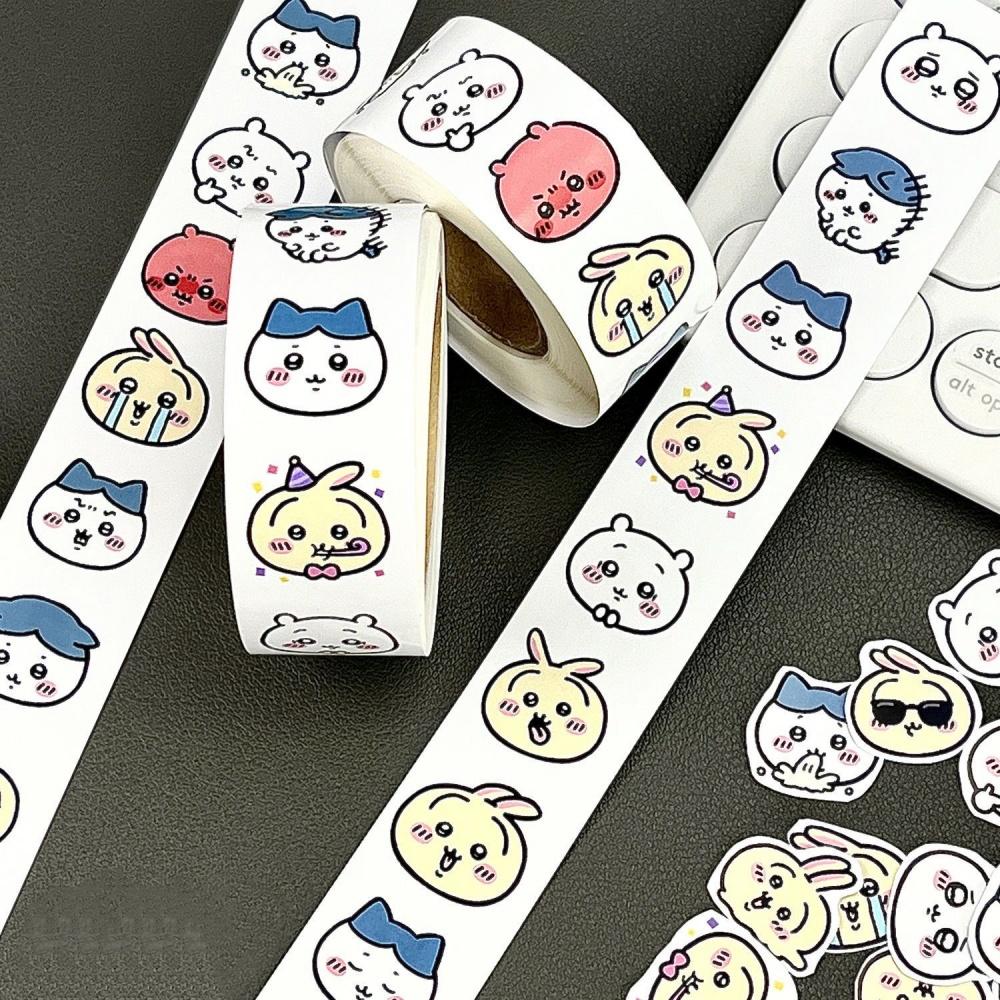 400Pcs Chiikawa Hachiware Usagi Roll Sealing Sticker Cartoon Handbook Notebook Decora Tape Stickers Decals Toys Gifts
