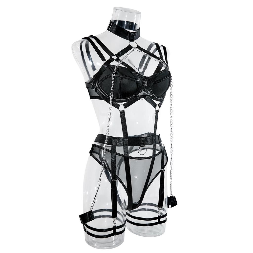 Europe & US Hot-Selling Women's Sexy Role-Playing Chain Lingerie Set