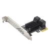 PCI-E GEN3 to 4-Port SATA 3.0 Expansion Card 6G, IPFS Hard Drive Adapter with ASMedia ASM1064 Controller.