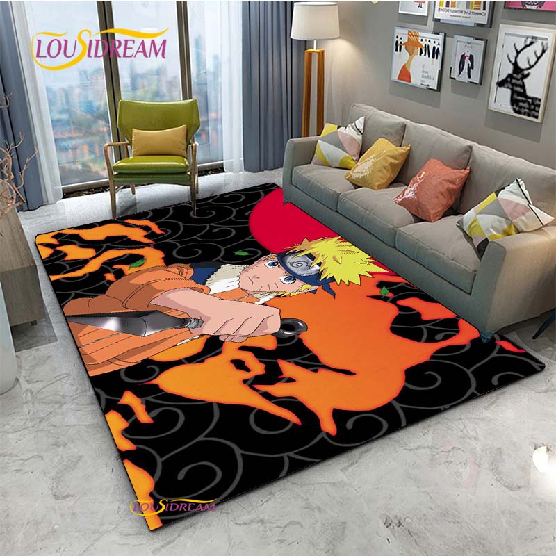 Naruto Cartoon Anime Carpet for Living Room Bedroom Cute Rugs Kitchen Table Door Kids Un-slip Floor Mats Alfombra Birthday gift