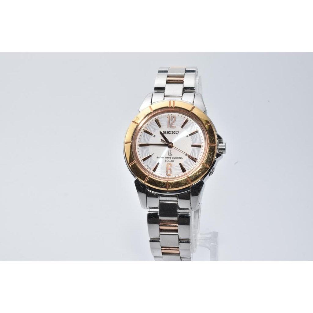 Used SEIKO Lukia Watch Gold Radio Solar 3B21-0AZ0
