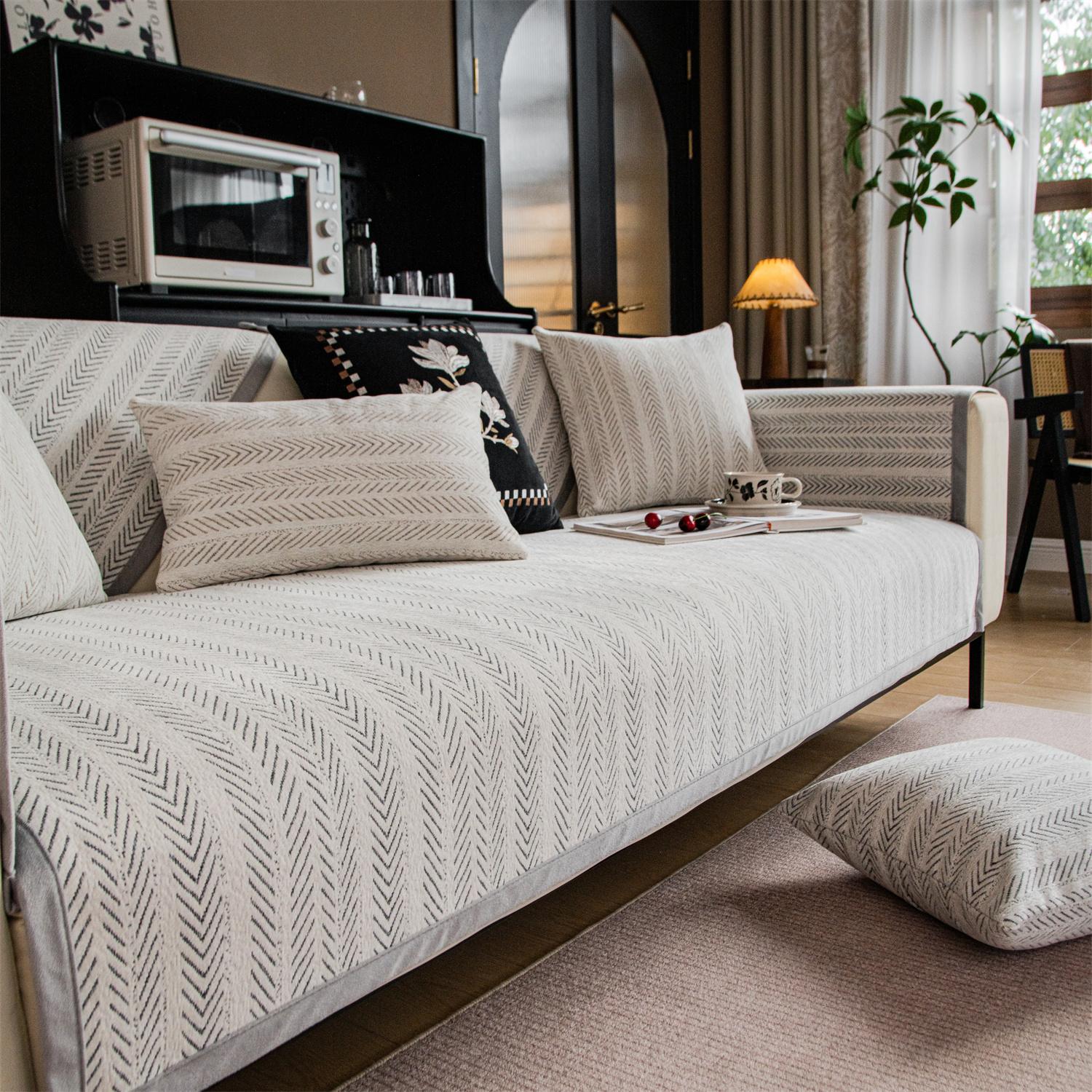 

Чехол для дивана из жаккардовой шенилловой ткани Arrow Head, полотенце для дивана Four Seasons для гостиной, универсальная защита для мебели 70*70cm