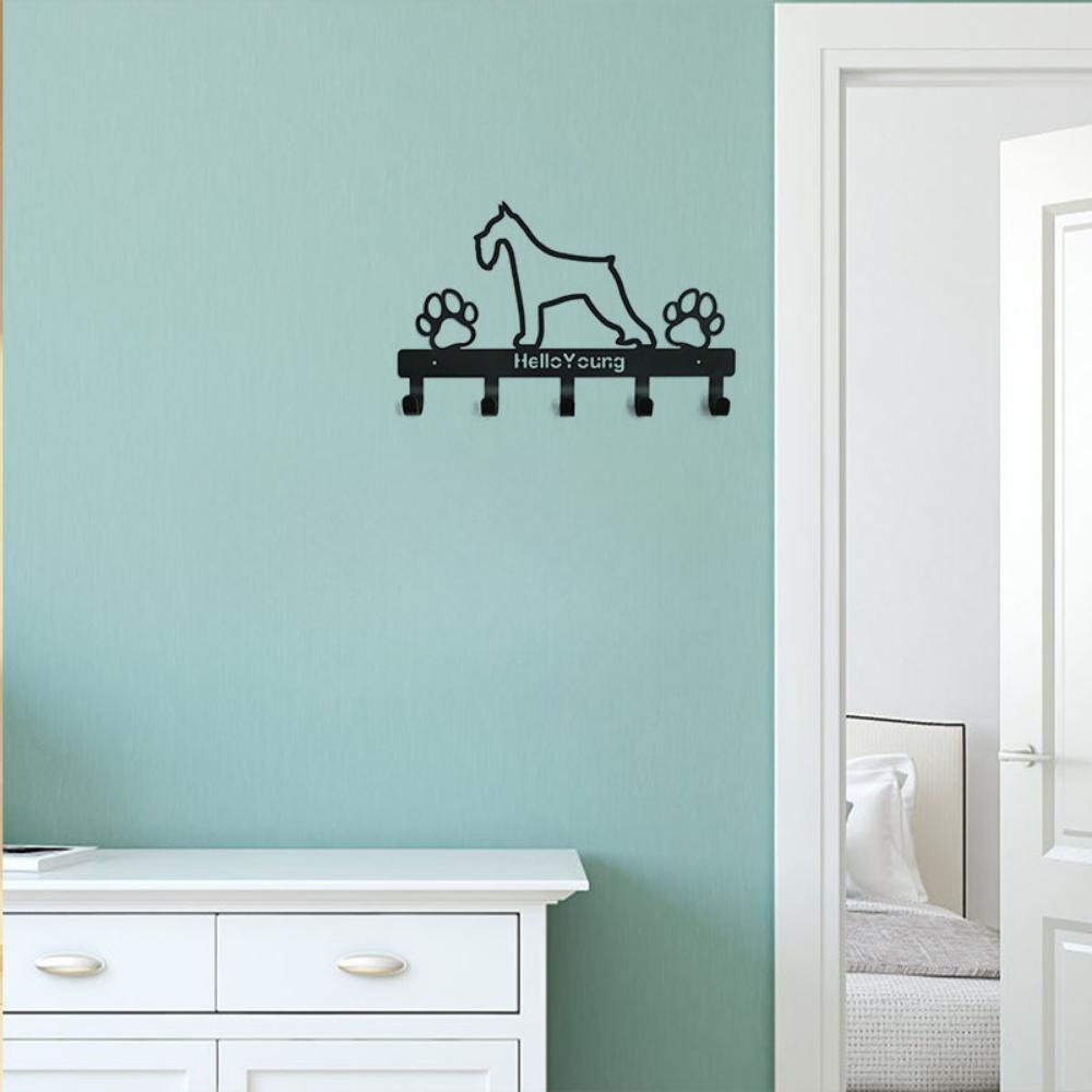 1 шт. Милая металлическая вешалка в форме щенка с поводком для ключей — фото 7