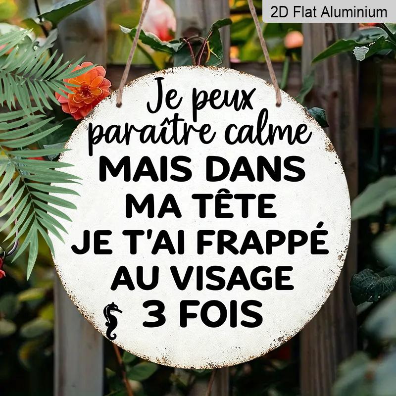 

2D Flat Aluminum Retro French Humor Sign, 7.87 Inches X 7.87 Inches. Suitable for Kitchens, Living Rooms, Bars, Garages, Outdoor Areas, Workshops 1pc