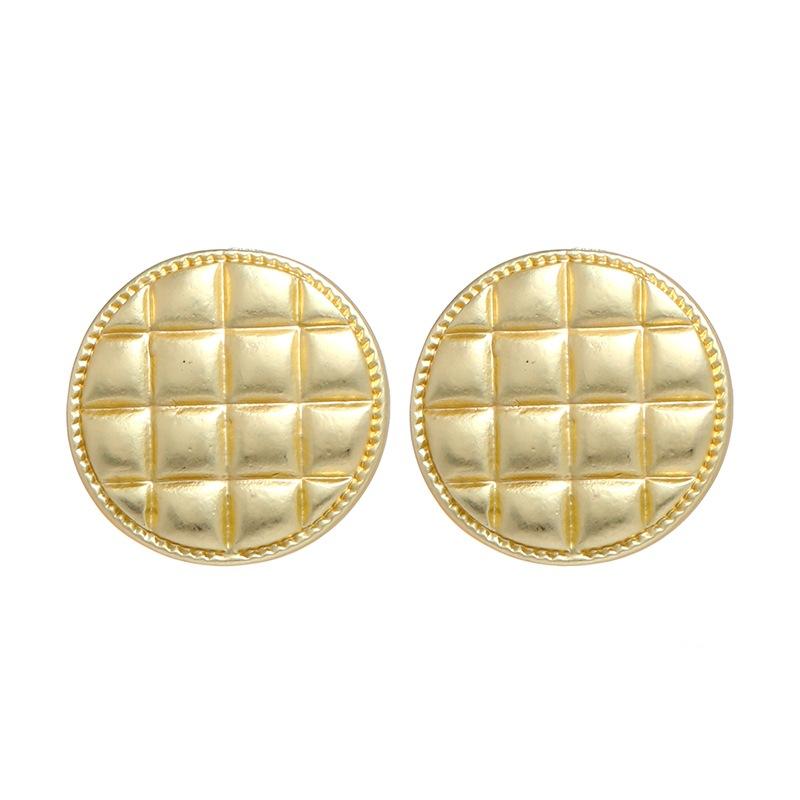 Vintage Geometric Peach Heart Stud Earrings Baroque Pearl Women's Personality French Simple Temperament Earrings Hong Kong Style Earrings