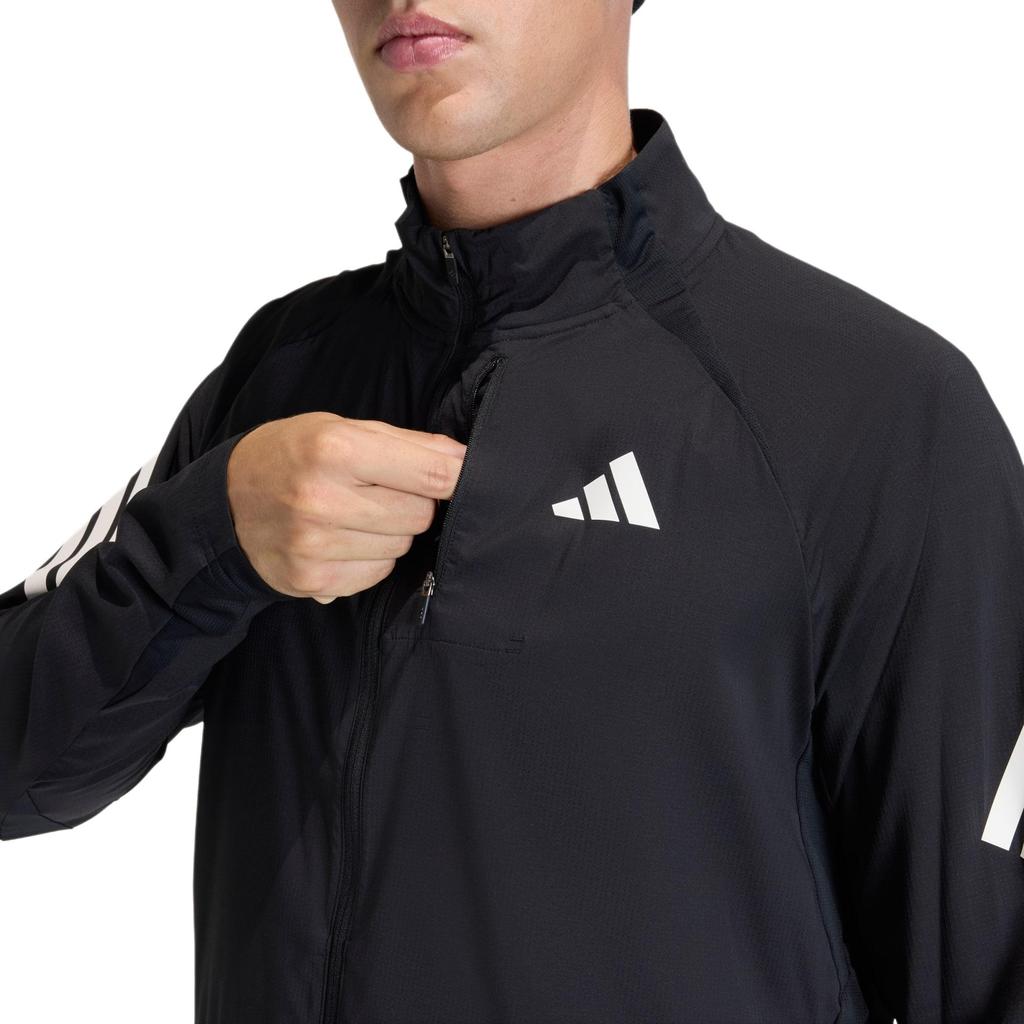 adidas Comfortable Sports Stand Collar Logo Stripe Regular Fit Long Sleeve Jacket Unisex Jacket JZ7717