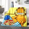 Custom Name Garfield's Quick Meal flannel Blanket for Super Soft Cute Comfort Blanket for Travel Bedding Couch Sofa Blanket