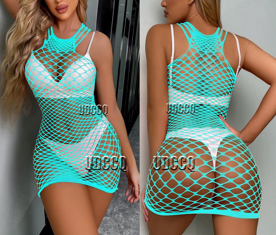 Hot Sexy Fishnet Lingerie Sheer Babydoll Underwear Chemises Bodysuit Nightdress Catsuit Pajamas Skirt Dress Body