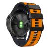 For Garmin Enduro/Tactix Delta/Tactix 7 Pro Pin Texture Silicone Watch Band 26mm Dual Colors Replacement Wrist Strap