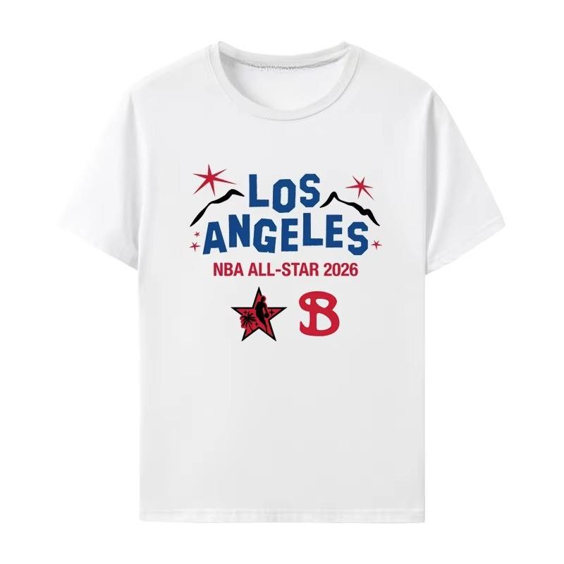 Memorial Los Angeles Game Short Sleeve TShirt Pure Cotton Comfortable Breathable Youthful Style for Unisex Summer Wear Streetwear