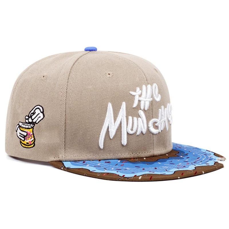 Sweet Donut The Mun Chles Embroidered Flat Edge Hat Four Seasons Men'S Trendy Hip Hop Hat Women'S Outdoor Sports And Leisure Hat