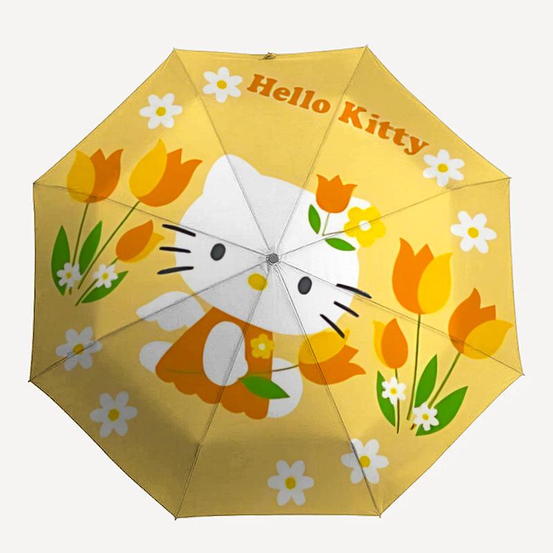 

1pc Hello Kitty Automatic Umbrella Durable Iron Frame & Plastic Handle, Gift for Men & Women, Sturdy Construction yy250902063