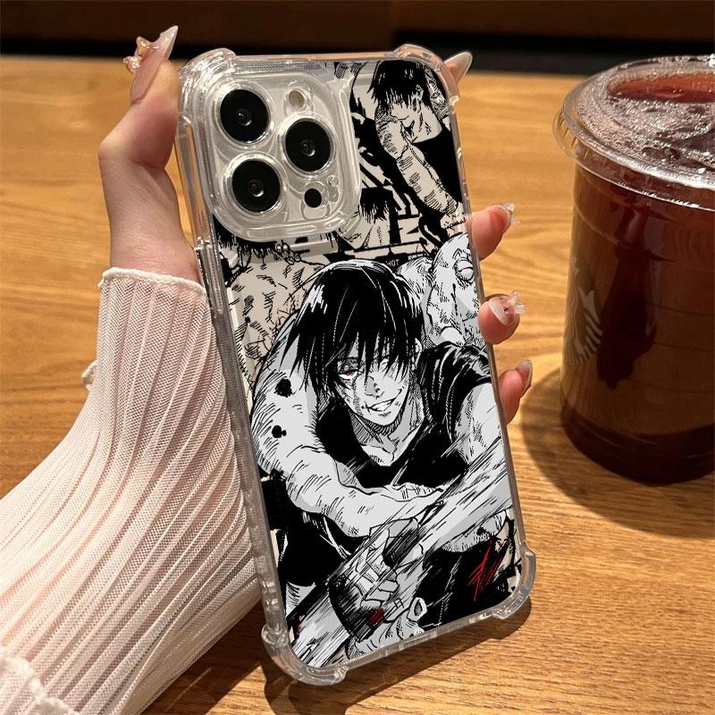 

Jujutsus Anime Kaisens Phone Case Clear For iPhone 17 16 14 15 11 12 13 Pro Max 16 E Plus 17 Air Soft Shockproof Anti-fall Cover iPhone 11Pro Max
