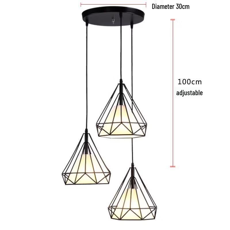 NuFeng Diamentowa Klatka dla Ptaków Artystyczna Lampa Wisząca