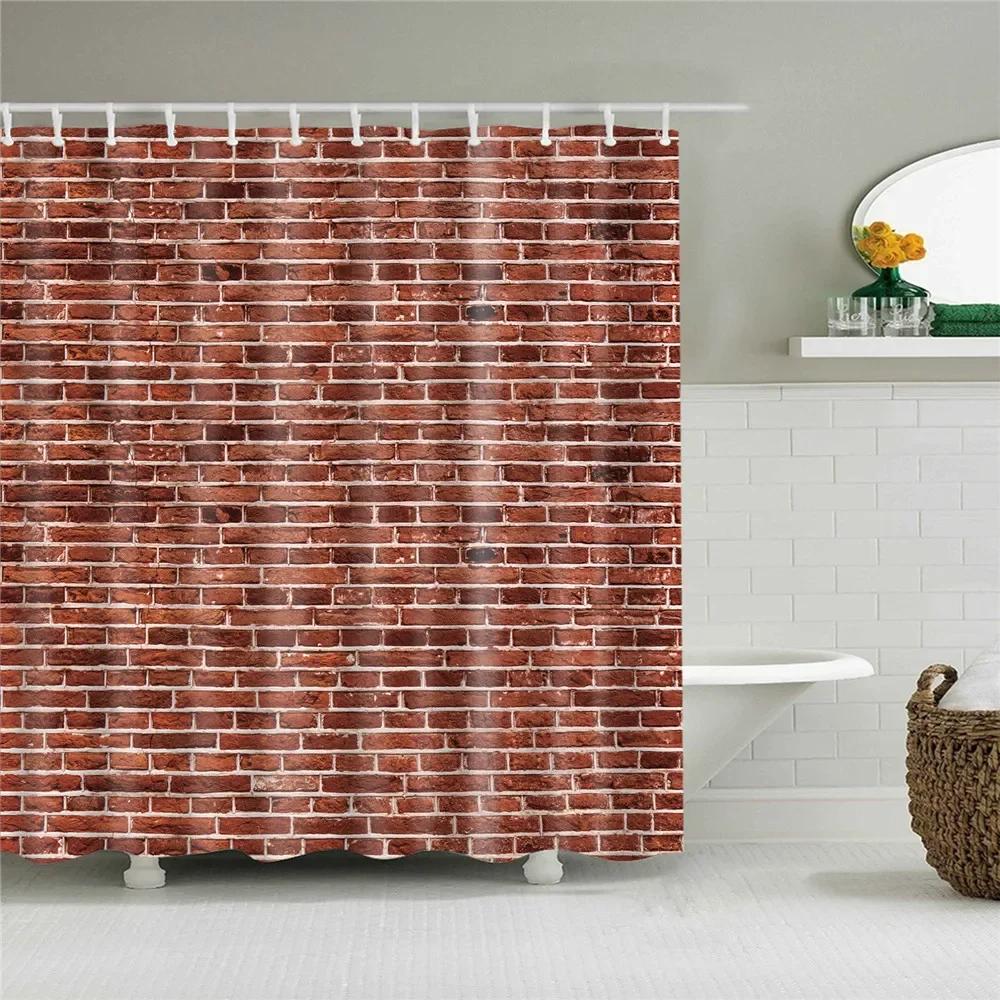 Abstract Geometric Stripes Printing Shower Curtains Home Hotel Bathroom Decoration Bath Curtains Waterproof Bathroom Curtains