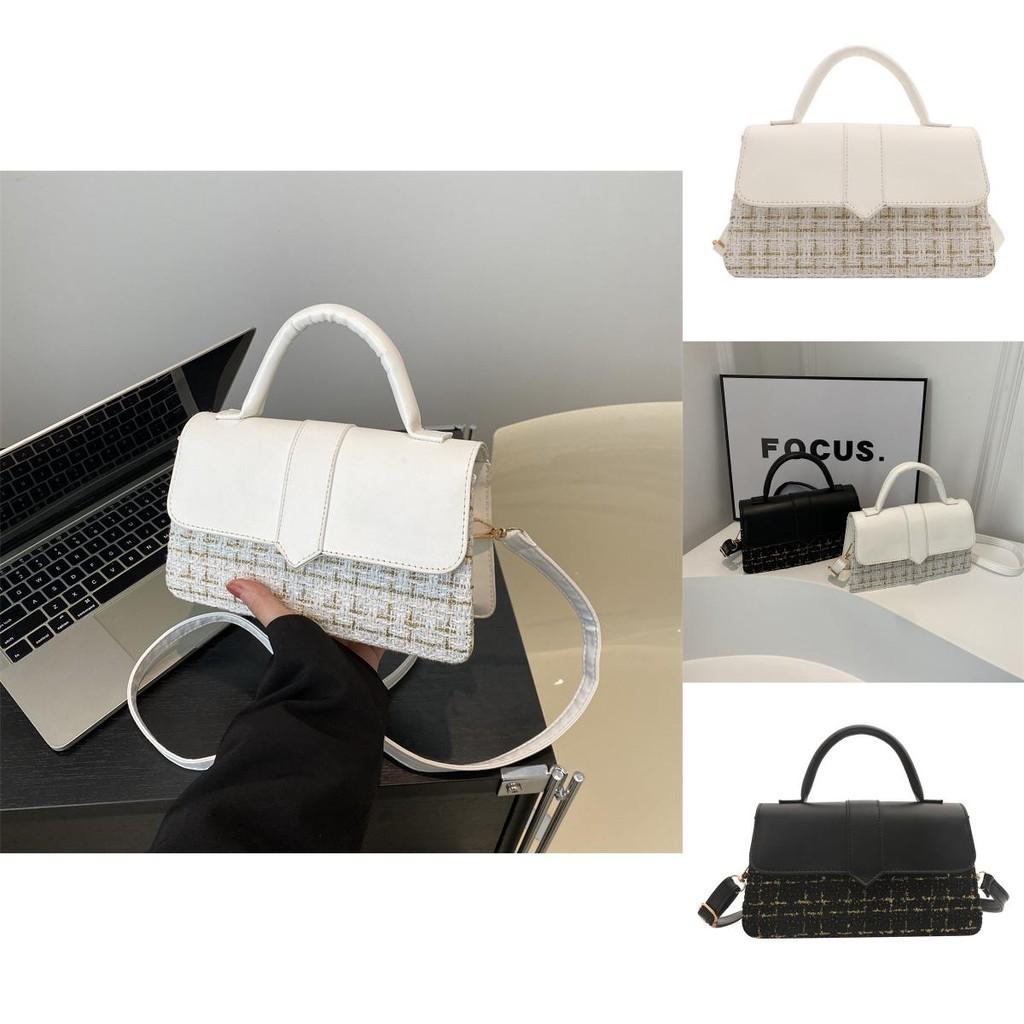 Chic Urban Minimalist Women's Small Square Handbag Woven Design For Everyday Use